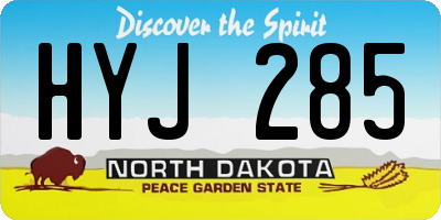 ND license plate HYJ285