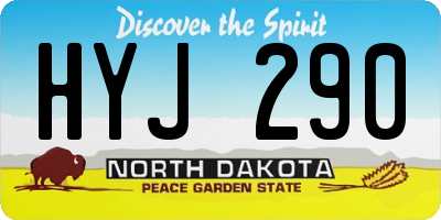 ND license plate HYJ290