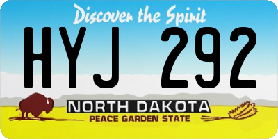 ND license plate HYJ292