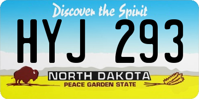 ND license plate HYJ293
