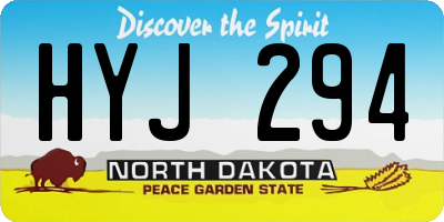 ND license plate HYJ294