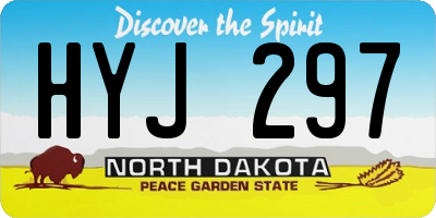 ND license plate HYJ297