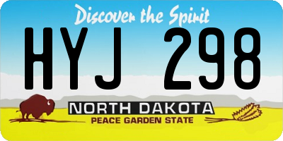 ND license plate HYJ298