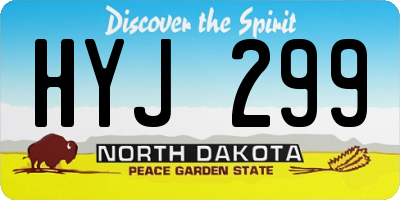 ND license plate HYJ299