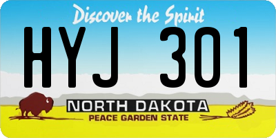 ND license plate HYJ301