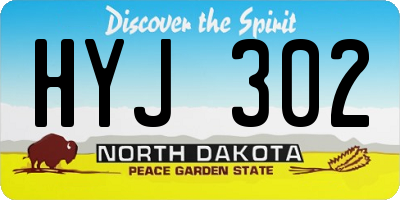 ND license plate HYJ302
