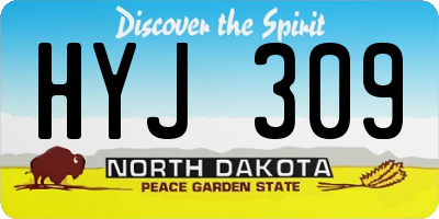 ND license plate HYJ309