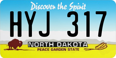 ND license plate HYJ317