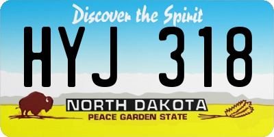 ND license plate HYJ318