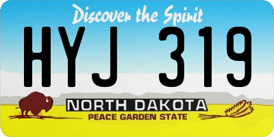 ND license plate HYJ319