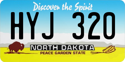ND license plate HYJ320