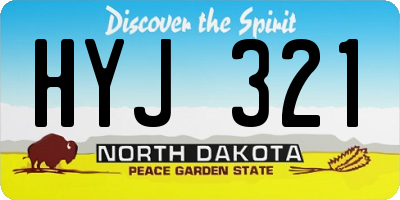 ND license plate HYJ321