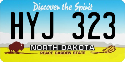 ND license plate HYJ323