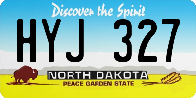 ND license plate HYJ327