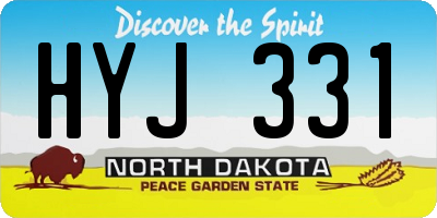 ND license plate HYJ331