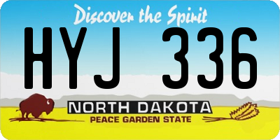 ND license plate HYJ336
