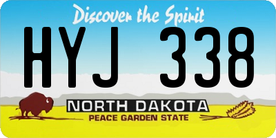ND license plate HYJ338