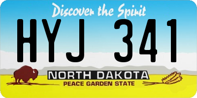 ND license plate HYJ341