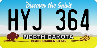 ND license plate HYJ364