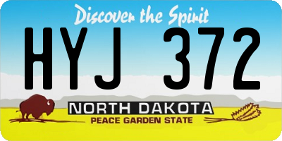 ND license plate HYJ372