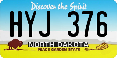 ND license plate HYJ376