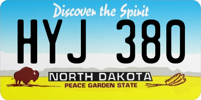 ND license plate HYJ380