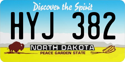 ND license plate HYJ382