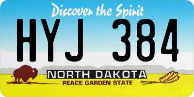 ND license plate HYJ384
