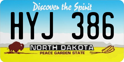 ND license plate HYJ386