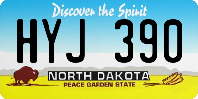 ND license plate HYJ390