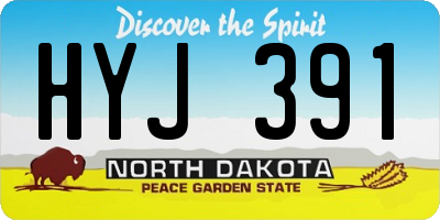 ND license plate HYJ391