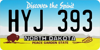 ND license plate HYJ393