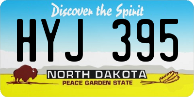 ND license plate HYJ395