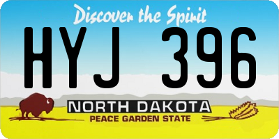 ND license plate HYJ396