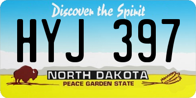 ND license plate HYJ397