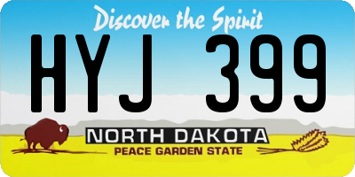 ND license plate HYJ399