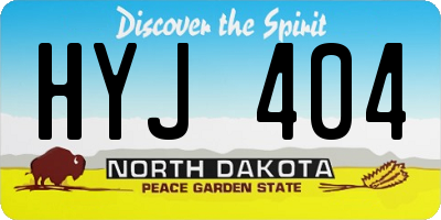ND license plate HYJ404