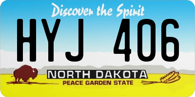 ND license plate HYJ406