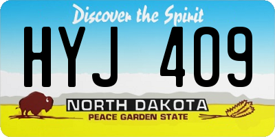 ND license plate HYJ409