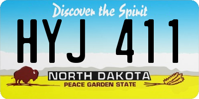 ND license plate HYJ411