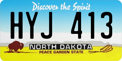 ND license plate HYJ413