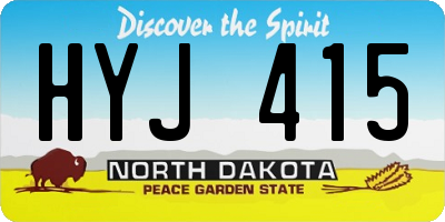 ND license plate HYJ415