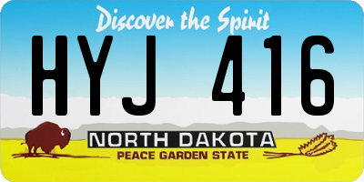 ND license plate HYJ416