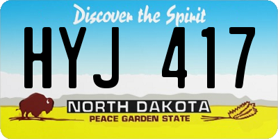 ND license plate HYJ417