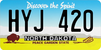 ND license plate HYJ420
