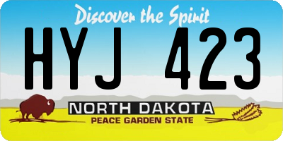 ND license plate HYJ423