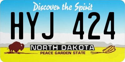 ND license plate HYJ424