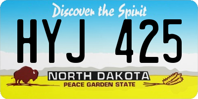 ND license plate HYJ425