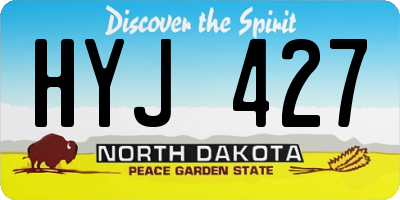 ND license plate HYJ427