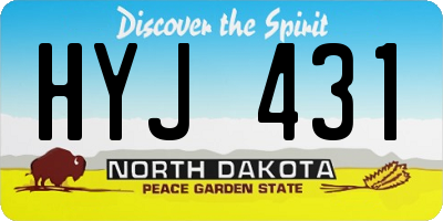 ND license plate HYJ431